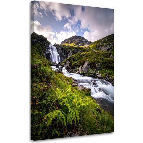 Quadro su tela, Cascata montagne paesaggio natura, 20x30 (1/5)