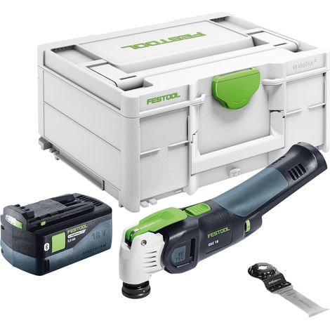 Oscillateur sans fil Festool OSC 18 E-Basic 18 V Starlock Max Brushless + 1 batterie 5,0 Ah + Systainer - sans chargeur