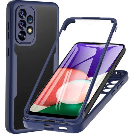 Hülle für Samsung Galaxy A53 5G, 360 Grad stoßfest, mit Displayschutzfolie, Blau (1/5)