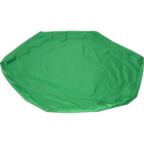 Bâche hexagonale imperméable pour bac à sable, protection solaire pour jardin et piscine, verte, 140 x 110 x 20 cm (1/5)