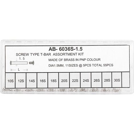 Tige de Printemps pour Montre en Acier Inoxydable, Vis Type, Outil de Réparation AB‑6036 Argent‑1.5mm