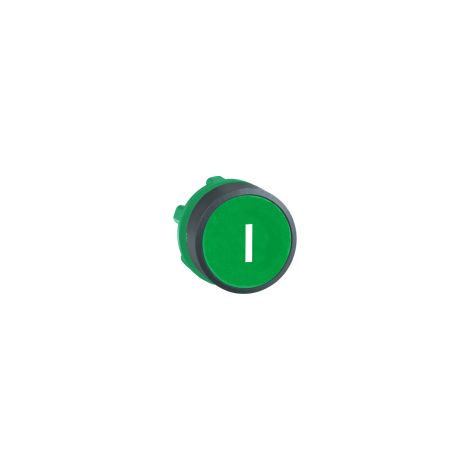 Harmony XB5 - tête bouton poussoir - affleurant - Ø22 - vert - texte 'I' - ZB5AA331