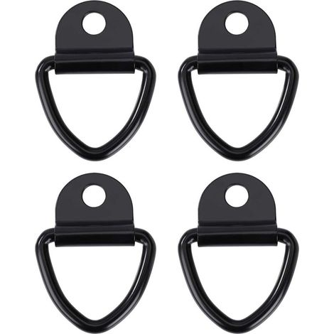 4pcs Heavy Duty Stainless Steel V-Ring Tie Down Hooks Anchor Ring for Trailers Trucks and Warehouses