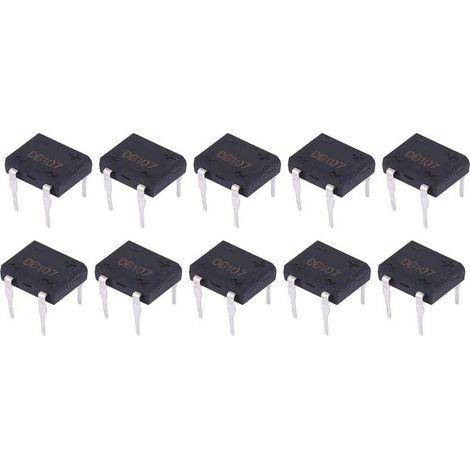 DB107 Diodenbrückengleichrichter 1A 1000V 4-polig für Haushaltsgeräte und industrielle elektronische Schaltungen (10 Stück) (1/4)