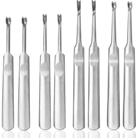 Kit di attrezzi per cucire la pelle fai da te, utensili in acciaio inossidabile per la lavorazione della pelle, per lavori artigianali fai da te, scanalatura della pelle (95U / 95V / 115V / 115U) (1/5)