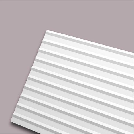 3d revestimiento mural NMC PLISSÉ L 2600 WALLSTYL Noel Marquet Panel de pared Panel acustico Elemento decorativo Moldura para pared Perfil de estuco Moldura decorativa diseño moderno blanco 2,6 m