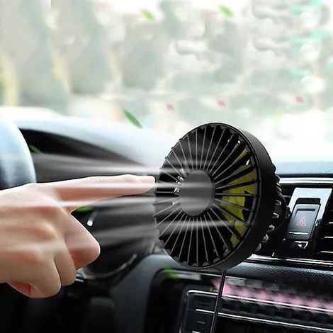 ventilateur De Voiture Noir Mini Usb 360 Clip Cooling Swivel 3 Vitesses Circulation D'air Suv Truck (1/5)
