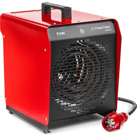 TROTEC Termoventilatore TDS 50 E - potenza termica 4,5 kW / 9 kW - volume d'aria del riscaldatore per l'edilizia 845 m³/h - termoventilatore per officina, industria, capannone, garage (1/5)