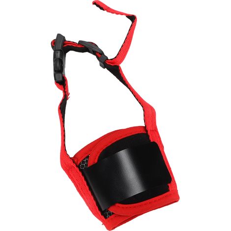 Muselière pour chien confortable réglable facile à porter propre anti-morsure et alimentation muselièreXXL rouge
