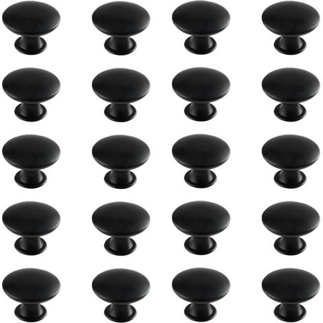 20 pomos para puertas y cajones de 30 mm, estilo vintage, para muebles y armarios de cocina (negro), Superma (1/5)