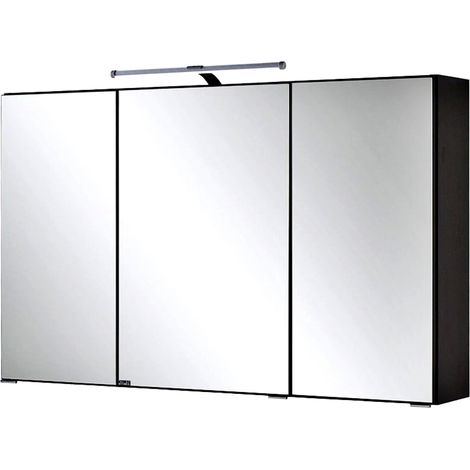 Spiegelschrank 100cm graphitgrau, PADUA-03 LED-Aufbauleuchte, B/H/T ca. 100/64/20 cm (1/5)
