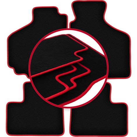 CARLUX-RED Autofußmatten für: Suzuki Ignis I Fließheck (2001-2008)