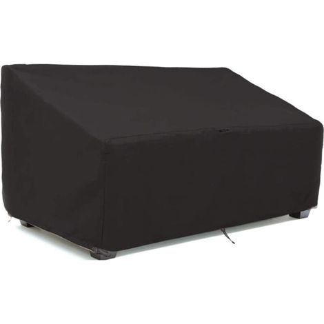 Housse de mobilier de jardin-210D-housse de banquette de jardin cour extérieure-anti-pluie et crème solaire-2 places 134×66×89cm (1/4)