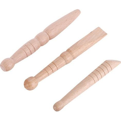 3pcs Wooden Foot Roller Stick Feet Massager Reflexology Tools for Plantar Fasciitis Heels Spurs and Arch Pain