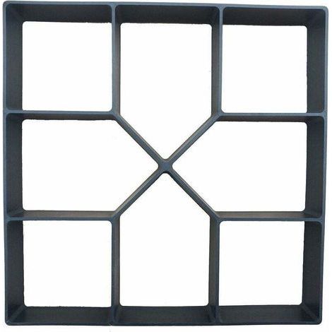 Moule à Pavage Plastique 40 x 40 cm pour Garden Terrasse Allée Patio Jardin Trottoirs Chemin de Pavage en Ciment Béton Moule à Pavé Réutilisable Moule de Coffrage Bricolage (1/5)