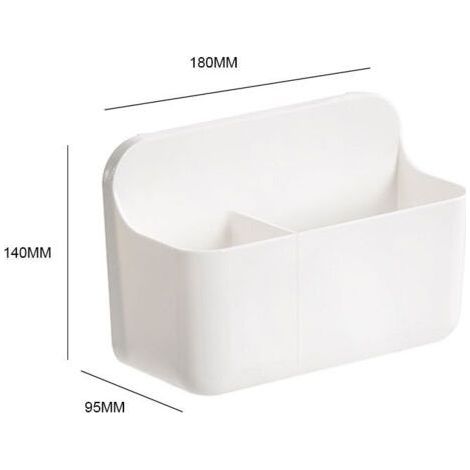 Suction cup wall shelf for bathroom, drainer, no-drill hanging holder, wall-mounted toilet soap storage, no drilling required (1/4)
