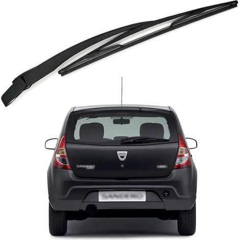 Lntyq Bras Essuie Glace Arrière et Balai Essuie Glace, Arrière de Bras d'Essuie-Glace en Caoutchouc Naturel Toutes Saisons Kit Remplacement pour Dacia San-der-o 2008-2012