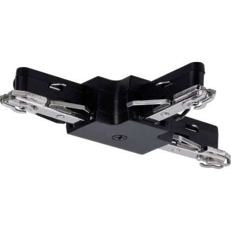 PAULMANN 96907 ELÉMENT POUR SYSTÈME D'ÉCLAIRAGE SUR RAIL HAUTE TENSION CONNECTEUR EN T NOIR (MAT) (1/5)