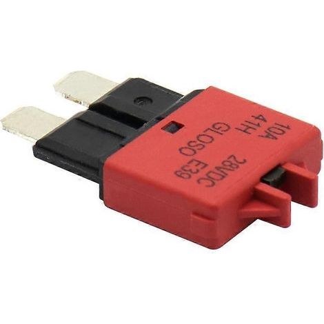 10A 28V DC-Leistungsschalter-Auslösesicherungen, Standard-Sicherung mit manueller Rückstellung (Rot) (1/4)