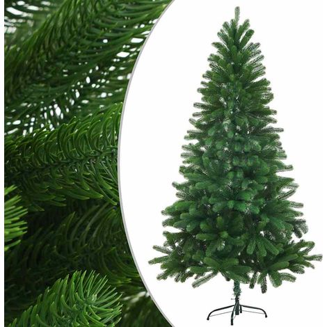 Albero di Natale Albero natalizio Albero festivo Preilluminato con Palline Verde 150 cm (1/5)