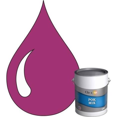 Peinture d'Accroche et Finition 2 en 1 - POK - POK MIX Violet - Acrylique Satinée - RAL 4006 - 1L (1/4)