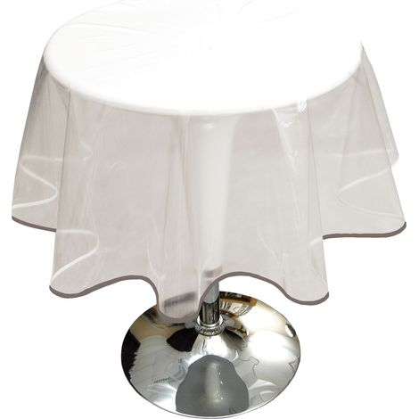 Nappe en toile cirée ronde grand format CRISTAL