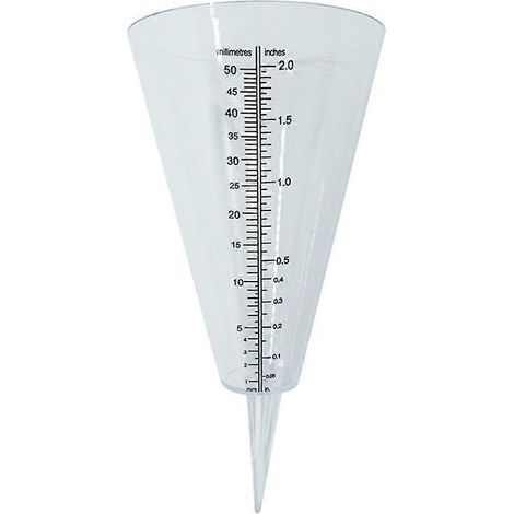 Regenmesser in Kegelform aus transparentem Kunststoff – Innovativer Regenmessbecher für den Garten