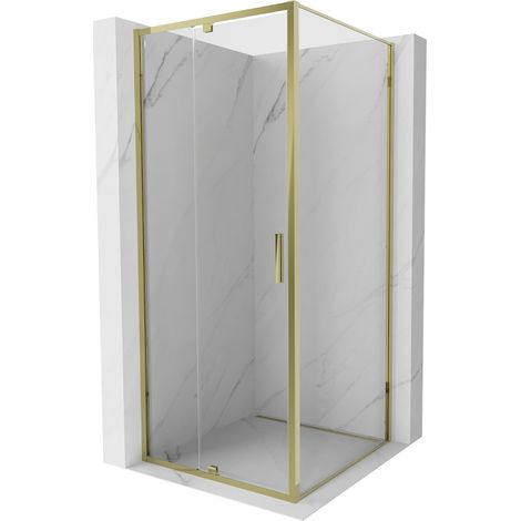 Cabine de douche battante Mexen Exo 95 x 95 cm, transparent, or - 819-095-095-50-00 (1/5)