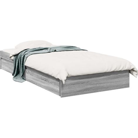 Maison Exclusive - Telaio del letto con storage Sonoma grigio 80 x 200 cm (1/5)