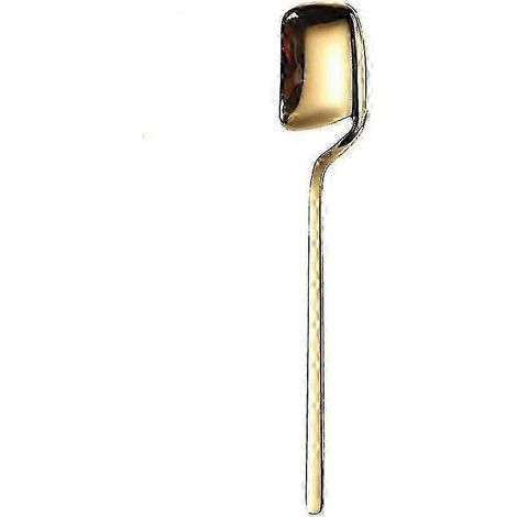 Cuillères à café, cuillères à expresso de 14 cm, cuillères en acier inoxydable, petites cuillères, cuillères à thé dorées, mini-cuillères pour café QJL