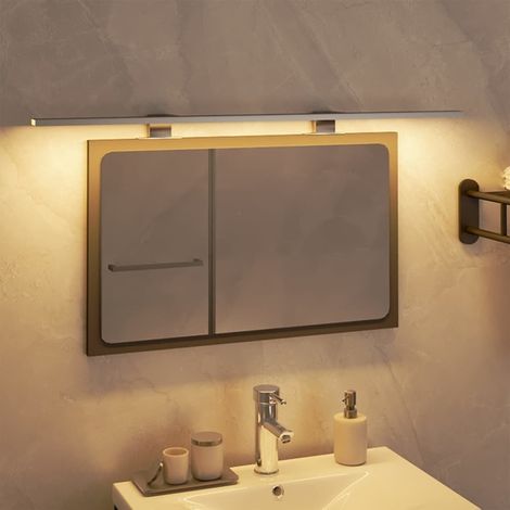 Luminaire miroir LED, 13 W, blanc chaud, 80 cm, 3000 K, pour usage domestique ou professionnel selon l'application.-AquaForge