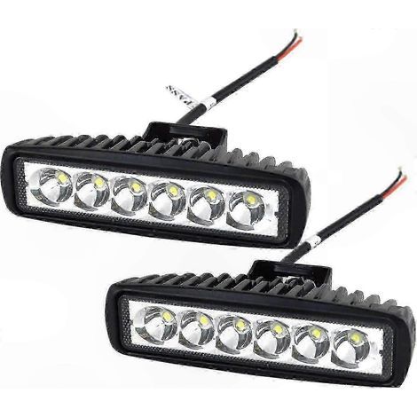 Lot de 2 projecteurs de travail LED 18 W 12 V étanches IP67 pour usage automobile (1/5)