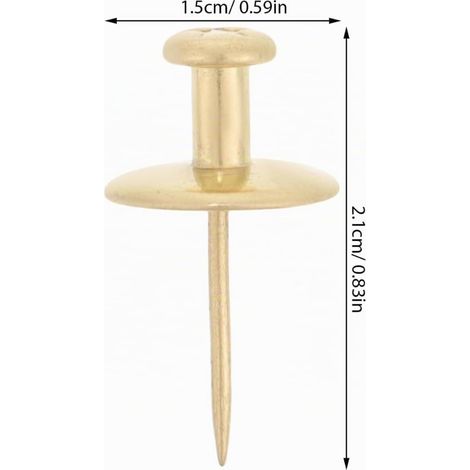 Set of Metal Picture Push Pins for Hanging Pictures, Picture Hangers, Frames Without Drilling, Keys Documents and Interior Wall Decoration (1/4)