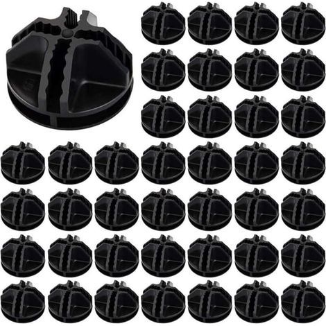 40 Pièces Connecteurs Cubiques en ABS Blancs pour Meuble de Rangement Modulaire en Grille, Étagère et Casier (1/4)