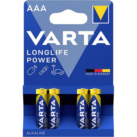 Ersatzteil - SOS Accessoire Lot de 4 piles alcaline AAA LR03 pour Accessoires et entretien VARTA 4903121414 - - (1/2)