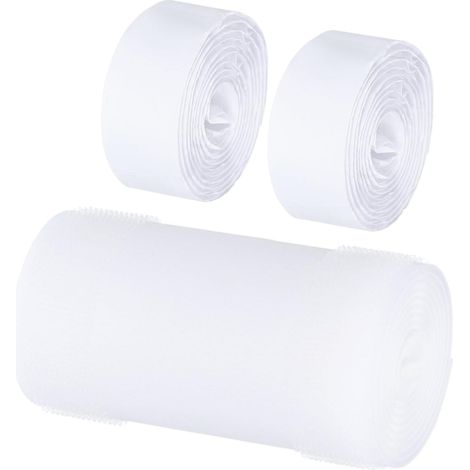 Protège-Câble de Sol 1 M x 10 cm en Nylon et Polyester pour Gestion des Câbles avec Adhésif au Dos pour Éviter Trébuchements, Mélange de Nylon et de Polyester, Blanc, 1 Pcs (1/5)