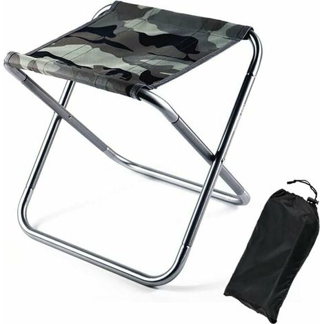 Tabouret Pliable - Aluminium et Tissu Oxford - 45 x 45 x 45 cm - 90 kg - Pour Camping Pêche Randonnée Jardin Plage - 1 Pièce (1/5)
