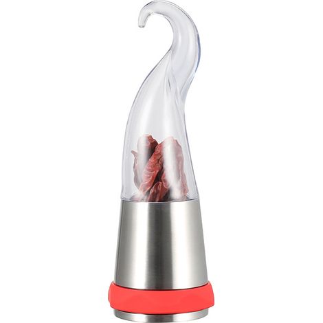 Moulin à chili Coupe-épices avec dispositif de coupe en acier inoxydable - en forme de piment - très original - 80ml rouge