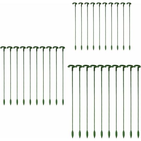 Bardusch-Lot de 30 tuteurs pour plantes de jardin, tiges simples, tuteurs pour fleurs, orchidée, pivoine, lys, rose (1/5)