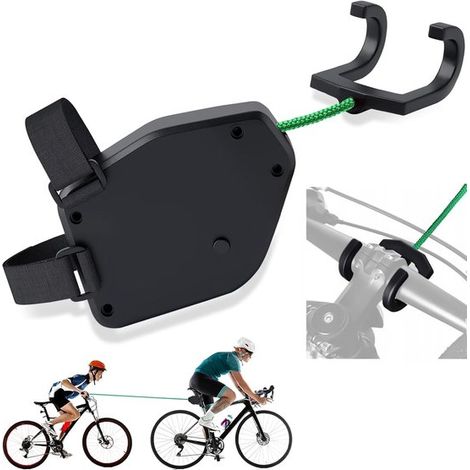 Corde de remorquage pour vélos d'enfants, 2,5 m, noire, robuste et légère, barre de remorquage pour VTT, vélos électriques et vélos (1/5)