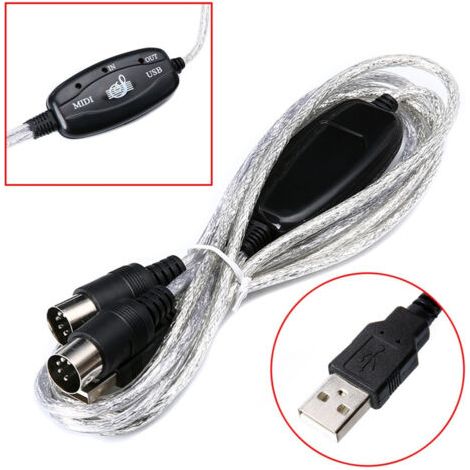 Câble Usb Adaptateur D'interface Midi Entrée/sortie Clavier/extension Audio Pc (1/5)