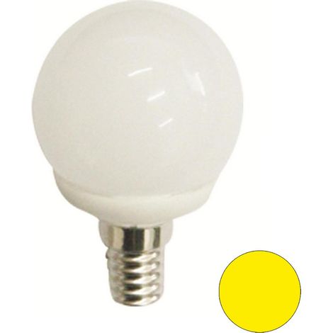 Bombilla LED Esférica Amarilla E14 (4W) (1/2)