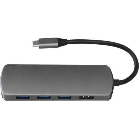 Station d'accueil multifonctionnelle 6 en 1 HD avec hub USB 3.1, port USB-C vers HDMI et témoin lumineux respirant (1/5)