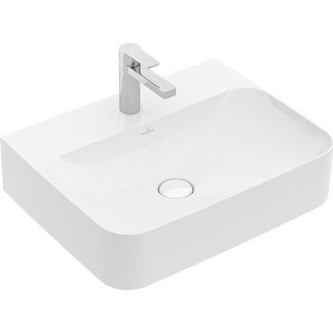 V&B FINION lavabo con troppopieno rivestito ViFlow 600x470mm we C +