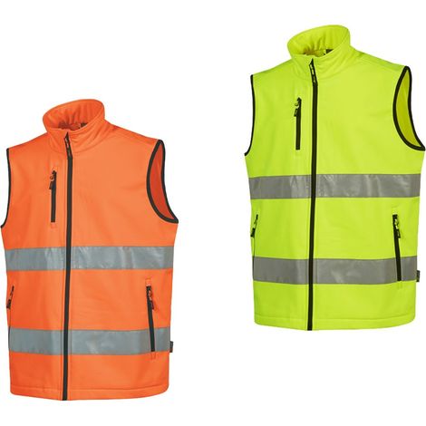 Chaleco de trabajo softshell de alta visibilidad U-Power Alcor - XXL - Arancione