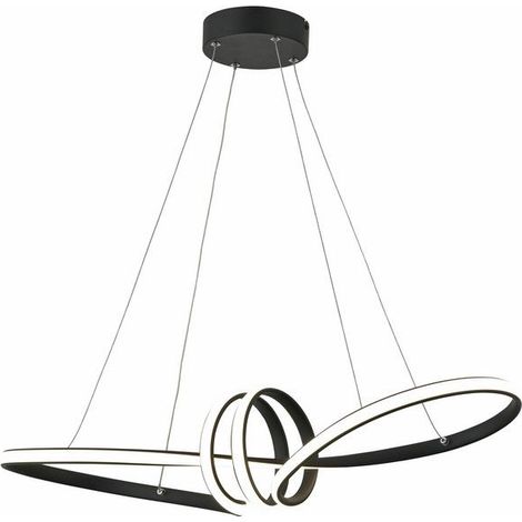 Lampada a sospensione Canbera nera LED 40W 4000K Reality (1/2)