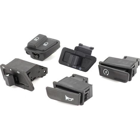 5 Pièces Démarreur de Moto + Feux de Route/croisement + Phare + Klaxon + Clignotants Bouton Kit, Adapté pour GY6 125CC..