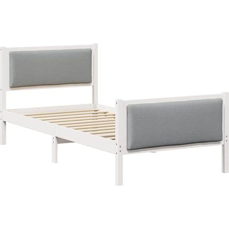 Maison Exclusive - Estructura de cama con cabecera Gris Claro 100 (1/5)