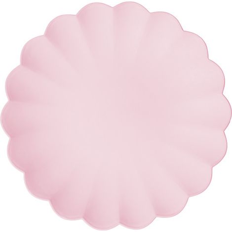 Assiettes en plastique Frill, 22 x 22 cm, rose (1 paquet / 4 pièces)