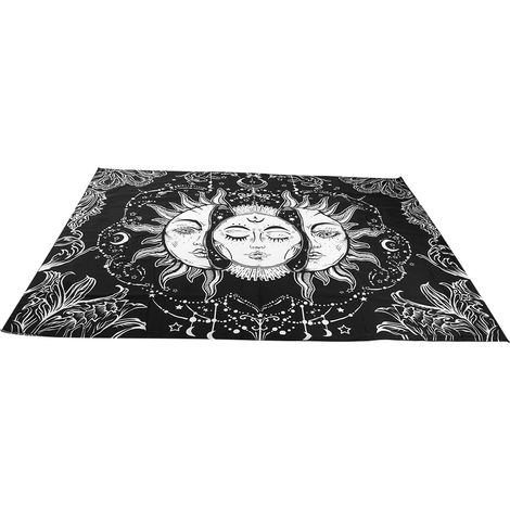 Tapisserie murale bohème en polyester, style plaid, pour la décoration de la chambre à coucher, 150 x 130 cm (1/5)